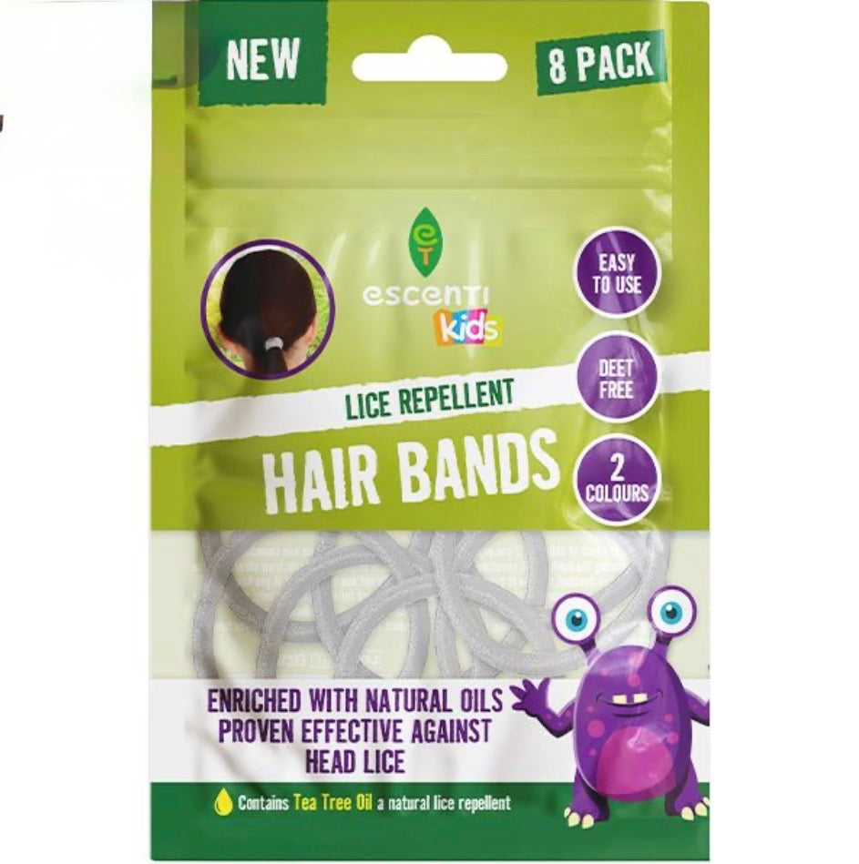 Escenti Kids Tea Tree Lice Repellent Hair Bands 8 Pack