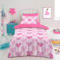 Kids Love Hearts Duvet Set Single