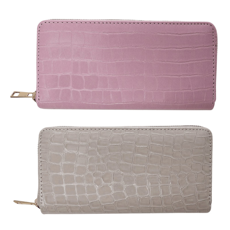 Ladies Large Croc Print Purse - Case of 6