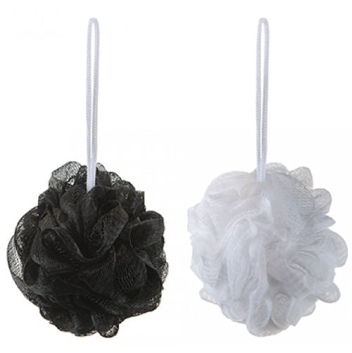Black & White Body Puffs - Case of 12