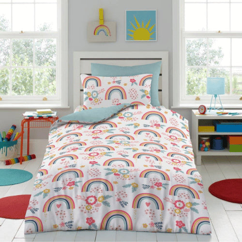 Kids Rainbow Duvet Set Single