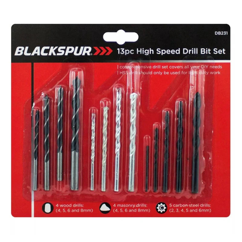 Blackspur Combination Drill Bit Set 13 Pieces