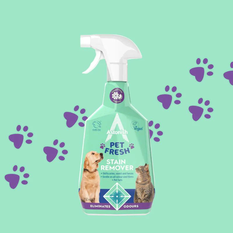 Astonish Pet Fresh Stain Remover & Odour Neutraliser Pet Cleaning Spray 750ml