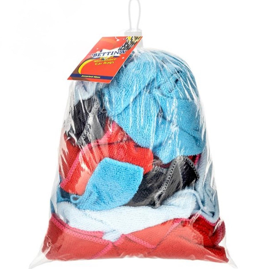Bettina Assorted Microfibre Car Cleaning Cloths Bag