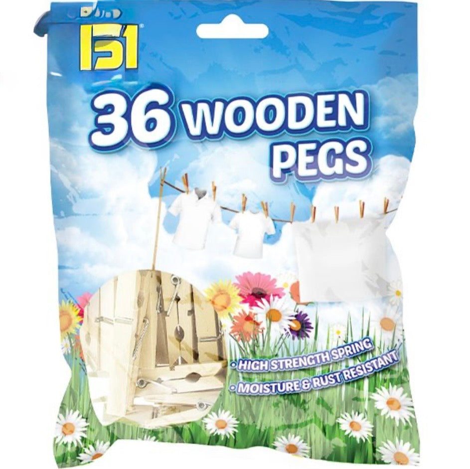151 36 Pack Wooden Pegs - Case of 12