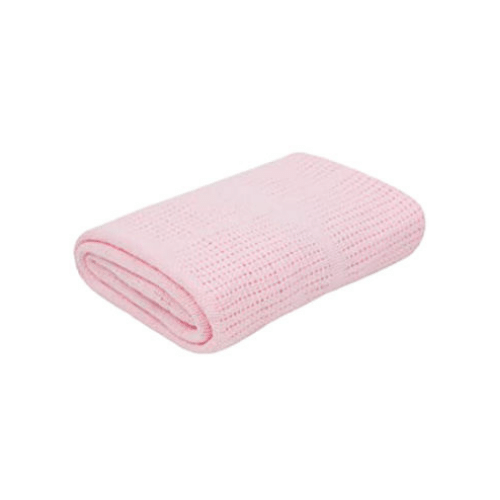 100% Cotton Baby Cellular Blanket - Pink