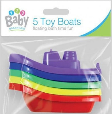 5 Pack Bath Time Boats - Case of 12