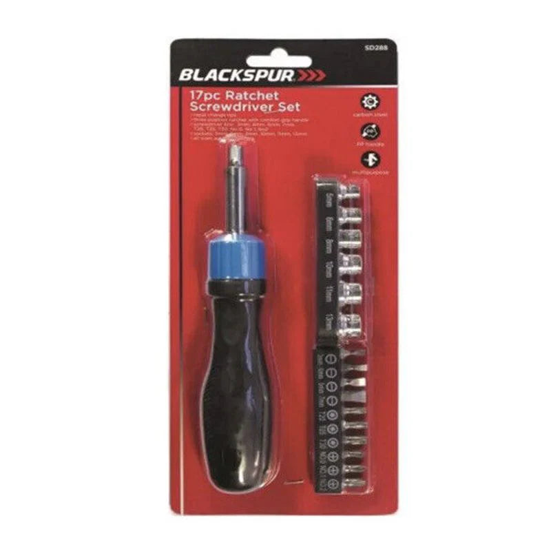 17 Piece Ratchet Screwdriver Tool Kit Set