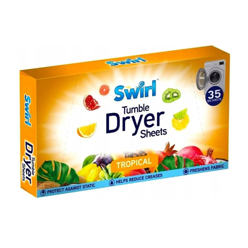 Swirl Tumble Dryer Sheets Tropical 35 Pack