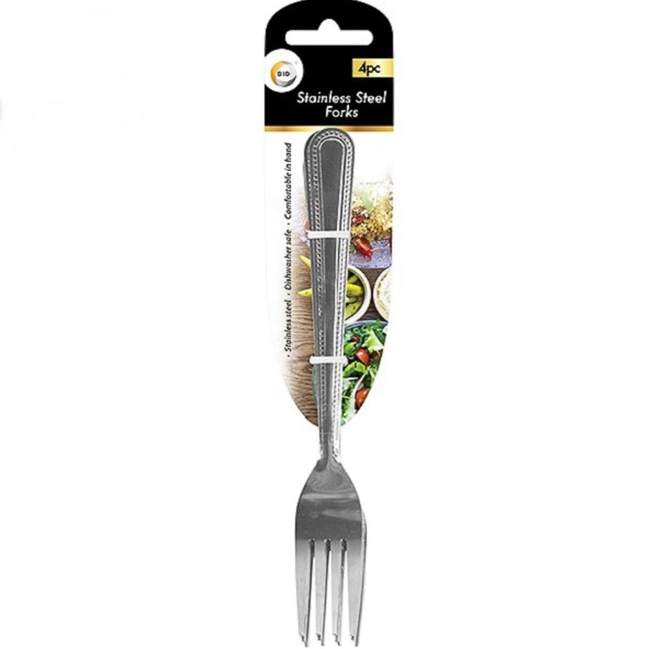 DID 4 Pack Stainless Steel Forks - Case of 12