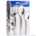 16 Piece Stainless Steel Cutlery Set With Stripe Design