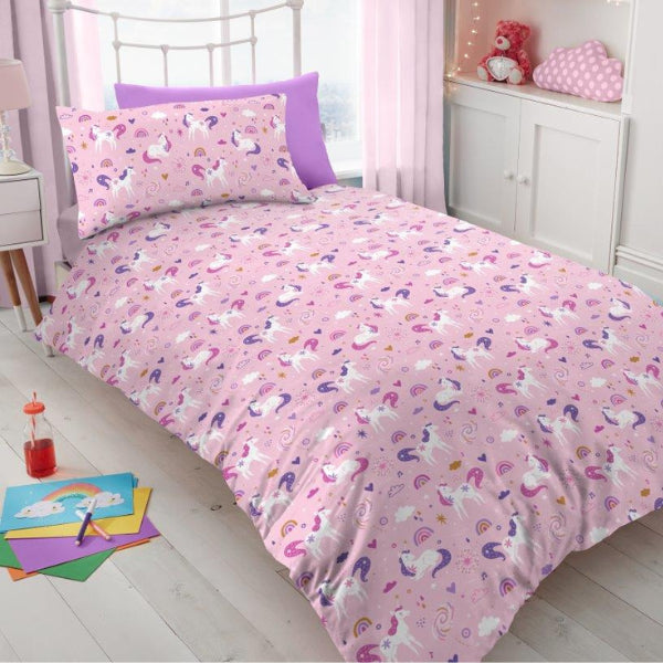 Kids Unicorn Duvet Set Single