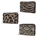 Ladies Animal Print Zip Purse - Case of 6