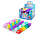 3D Push Pop Suction Caterpillar With Light Fidget Toy - Case of 12