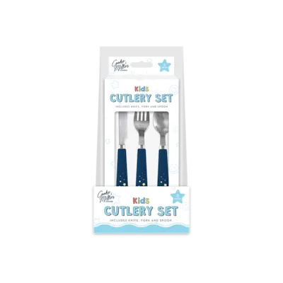 Boys Space Dinosaur 3 Piece Stainless Steel Cutlery Set