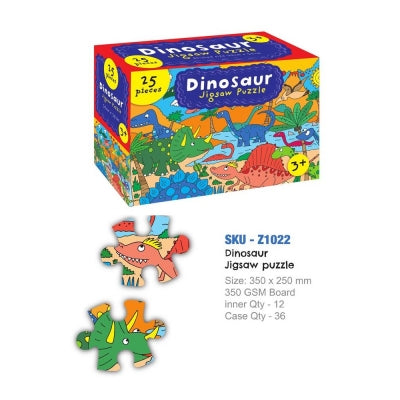 Kids 25pcs Dinosaur Puzzle - Case of 12