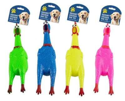 Squeaky Chicken Dog Toy - Case of 12